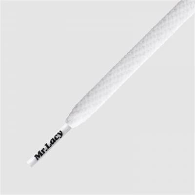 Mr Lacy - Schoenveters - Veters - Skinnies - Plat - Smal - Wit - veterlengte  120 cm
