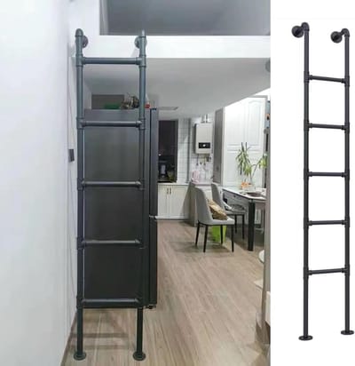 Klimladder - Bedladder - Veilig Bed Gebruik - Roestvrij Smeedijzer - 38 cm Breed - Zwart