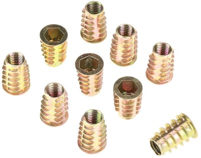 Dailygoods- Inbusschroefmoeren 10 stuks - Zinklegering - Roestvrij - Flenskop - Buitendraad - Sterke permanente draad - Moeren