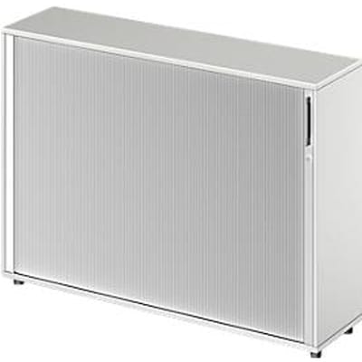 Schäfer Shop Genius TETRIS WOOD rolluikkast, 3 OH, B 1600 mm, hoogte incl. glijders, tussenschot, lichtgrijs
