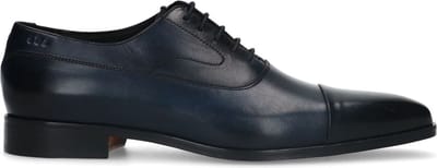 Heritage - Heren - Donkerblauwe leren veterschoenen - Maat 42