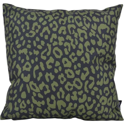 Gek op kussens! Sierkussen green leopard | 45 x 45 cm | katoen/linnen