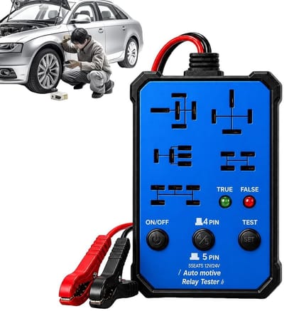Relaistester Universeel - Testapparaat Voertuigen - Voertuig Diagnose - Geïntegreerde Controlelampjes - 12V-24V - Blauw