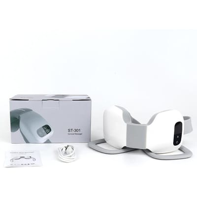 Elektrische Verwarmde Nekmassager Vibratie 3D Kneed Shiatsu Massage Voor Schouder Cervicale Pijnverlichting Vermoeidheid Ontspannend Gezondheidszorg wit