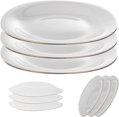 KADAX Dessertborden Borden 21,5 cm Set Borden 3-delig Set Witte Borden