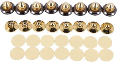 Luidspreker Isolatie Voeten - Gouden Spikes - Audio Verbetering - Set van Acht - 28mm Diameter - Goud