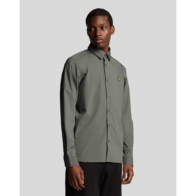 Lyle & Scott Heren Bamboe Shirt Met Lange Mouwen (Grijs)