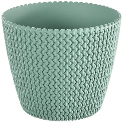 Round Pot 18,6L Prosper SPLOFY kunststof kleur mint, 34,1 x 28,9 cm bloem- en bloempotten, veelkleurig, één maat