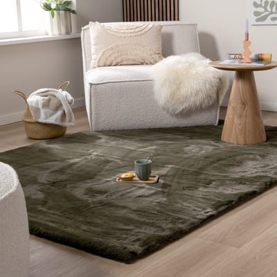 NATURL. Zacht Hoogpolig vloerkleed - Comfy Supreme Groen - 80x150cm