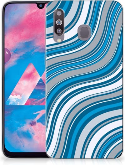 Samsung Galaxy M30 TPU bumper Waves Blue