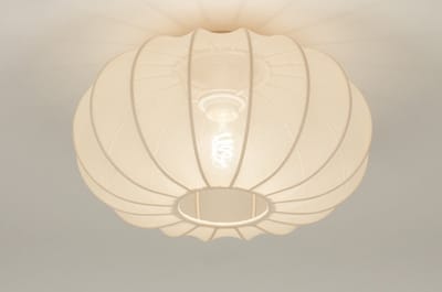 Lumidora Plafondlamp 74685 - Plafonniere - TACK - E27 - Beige - Creme - Zand - Textiel - ⌀ 38 cm