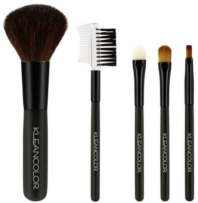 Kleancolor - Travel Set - Make Up Kwasten - Gezichtskwasten - 5 pcs. Brush Set - 30 g