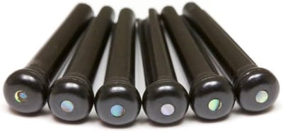 Graph Tech PP-2182-00 Traditionele Bridge Pinnen met Paua Schelp Inleg - Set van 6