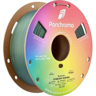 Polymaker CA02038 Panchroma™ Starlight Filament PLA kunststof Meerkleurig, Kleurverandering 1.75 mm 1000 g Starlight Aurora, Groen 1 stuk(s)