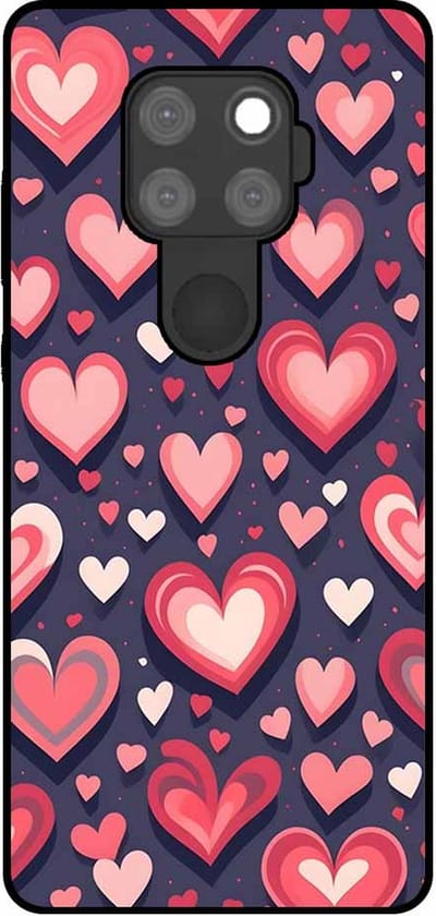 Smartphonica Telefoonhoesje Geschikt voor Huawei Mate 30 Lite met Hartjes Opdruk - TPU Backcover Case With Heart Design geschikt voor Huawei Mate 30 Lite