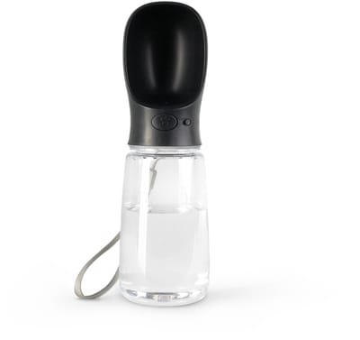 lionto honden drinkfles, licht, lekvrij & met drukknop, 500 ml zwart