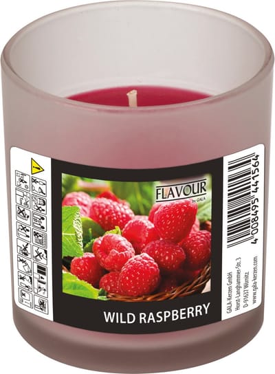 Conpax Candles geurkaars - raspberry geur - rood - 8 branduren - in glas - aroma kaars