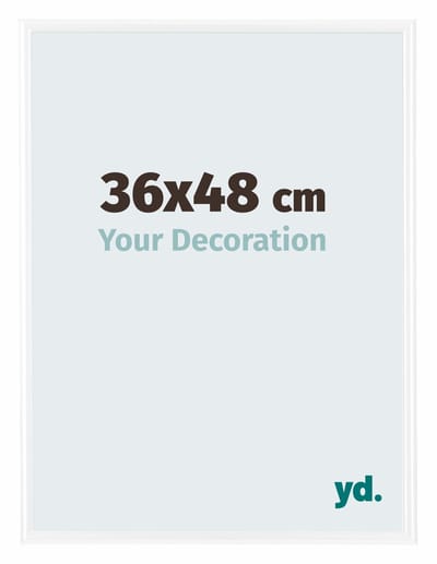 Your Decoration - Fotolijst 36x48 cm - Kunststof - Wit Hoogglans - Bordeaux