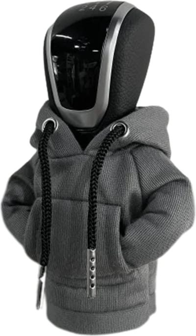 VCTparts® Versnellingspook Hoes Hoodie Versiering voor de Schakel Pook Knop - Grijs [Trui Sweater]
