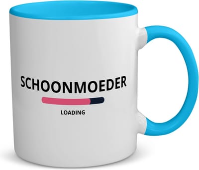 Akyol - schoonmoeder loading koffiemok - theemok - blauw - Mama - ochtendkoffie laden - moeder cadeautjes - moederdag - verjaardagscadeau - verjaardag - cadeau - geschenk - kado - gift - moeder artikelen - 350 ML inhoud
