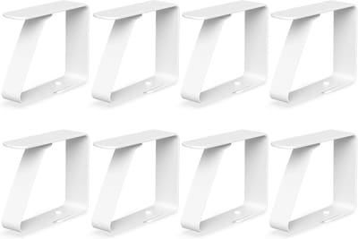 SnelShoppen - 8 Stuks Tafelkleed Klemmen van RVS - Ideaal voor Binnen en Buiten - Voor Tafelbladen tot 3 cm Dikte - Makkelijk Schoon te Maken - Perfec
