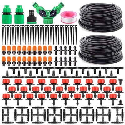 Irrigatiesysteem Kit - Tuin Druppelslang - Planten Water Geven - Waterbesparend Ontwerp - 30 Meter Slang - Groen