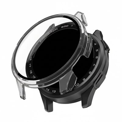 Watch case screenprotector - geschikt voor Garmin Approach S50 - hoesje - gehard glas - volledige bescherming - transparant