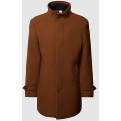 Lange jas met opstaande kraag, model 'REUBEN'
