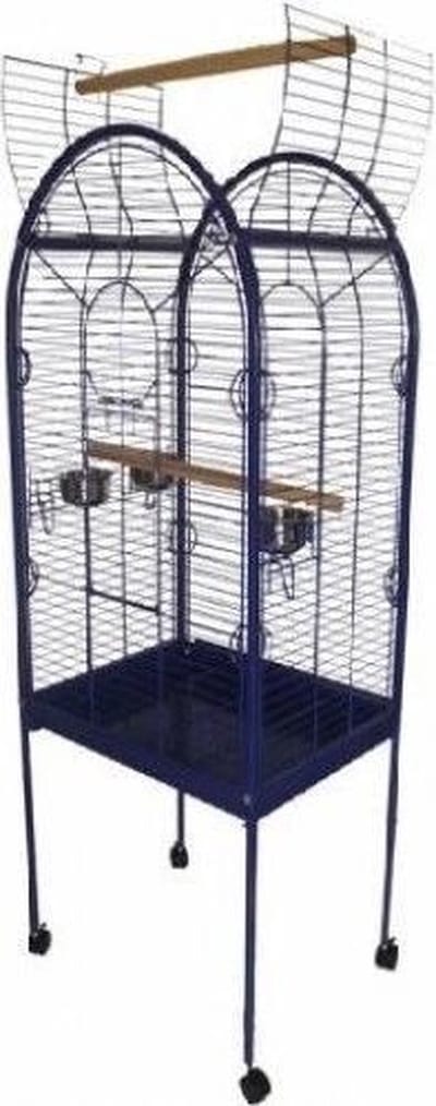 Topmast Papegaaienkooi - Kooi voor Papegaai - Grote Parkiet - Agapornide - Joan - Blauw - 55 x 55 x 160 cm