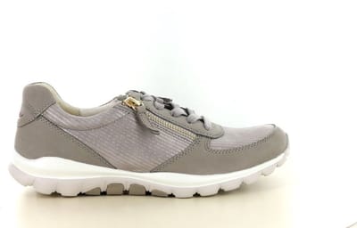 Gabor Rollingsoft Sneaker 66.968.62 Muschel/Leinen Taupe