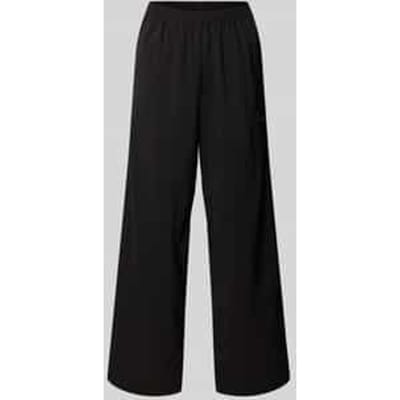 Wide leg sweatpants met logodetail