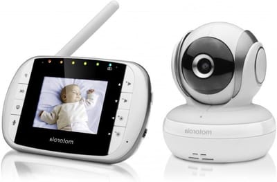 Videobabyfoon - Babycamera Monitor - Baby Bewaken - Infrarood Nachtzicht - 300 meter bereik - Wit