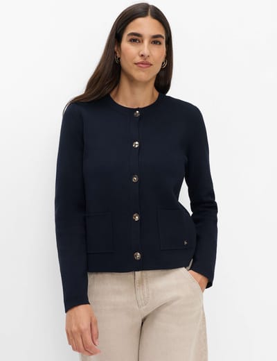 Brax Dames Vest  Style AMI navy, donkerblauw, maat 38