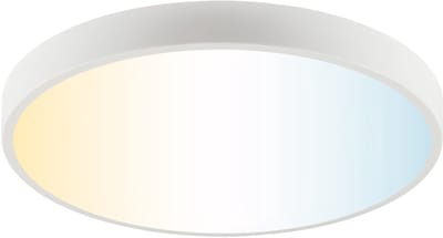 Brilliant Slimline - Plafondlamp - Ø 49 cm - LED 20W - CCT - 3000K-6500K - Dimbaar - Nachtlicht - Timer - Afstandsbediening - Wit