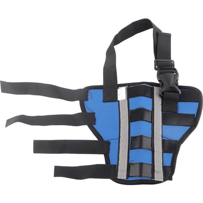 Genouillère pour patte arrière de chien respirante et stable, enveloppes d'articulation de patte de chien avec bande réfléchissante de sécurité pour S(for 2-4kg) black