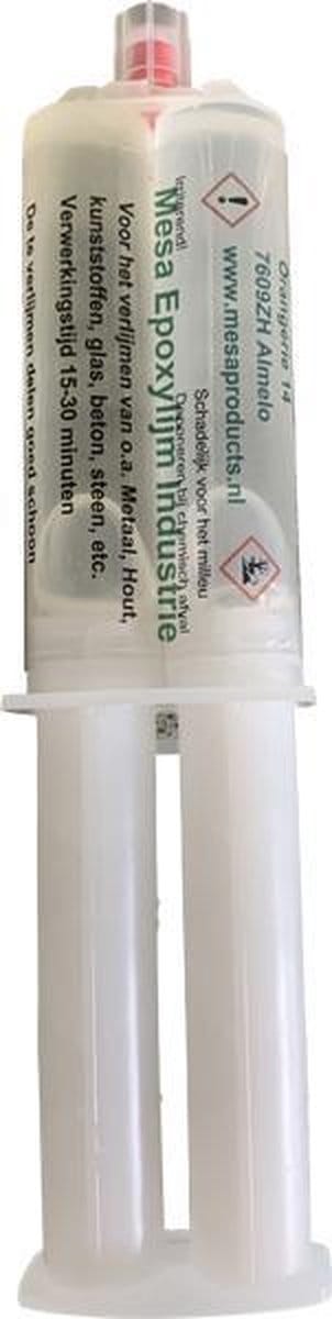 Epoxylijm Industrie 25ML (5 minuten droogtijd) met een mix tuit om eenvoudig de Epoxylijm te mengen, geschikt voor metalen, hout, beton kunststoffen etc. Een extreem sterke epoxylijm voor het professioneel lijmen van materialen.