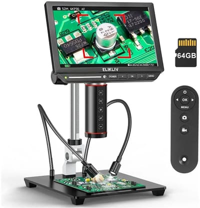 Cellista Digitale Microscoop 4K - Soldeermicroscoop - Elektronen Microscoop - Autofocus Microscoop - 2000x Vergroting - 8 Inch IPS Scherm