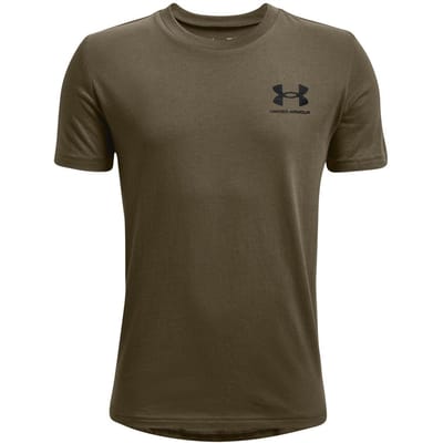 Under Armour Jongens Logo T-shirt met korte mouwen (Donkergroen)