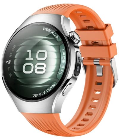 By Qubix - Siliconen bandje 'True Fit' - Oranje - geschikt voor Huawei Watch 5 - 46mm