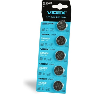 5 stuks Duurzame Krachtige Lithium Knoopcel Batterij Videx CR2032 CR2032 3V 220 mAh Set
