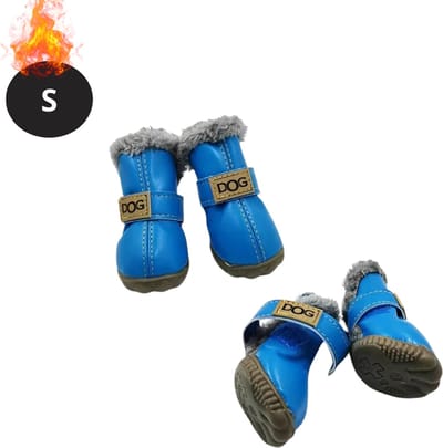 Nivard Hondenschoenen Pootbeschermer - Hondenschoenen - 4 Stuks - Hondenschoentjes - Pootbescherming Hond - Waterbestendig - Antislip - Blauw - S