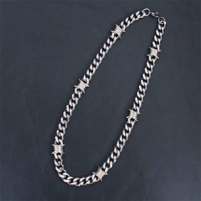 Doornen Cubaanse Ketting Hip Hop Ketting Persoonlijkheid Punk Geknoopte Ketting 50CM black