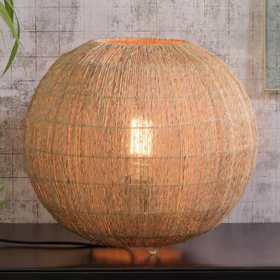 GOOD&MOJO Tafellamp Iguazu - Jute - Ø32cm - Scandinavisch,Bohemian