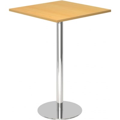 BISTRO H88Q C - Systeem conferentietafel Beuken 80 x 80 Chroom