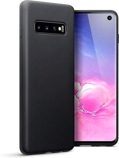 HB Hoesje Geschikt voor Samsung Galaxy S10 - Siliconen Back Cover - Zwart