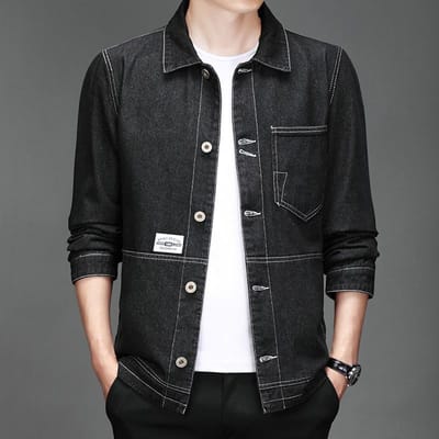 Casual Denim Overhemd voor Mannen Koreaanse Versie van De Trend Ins Geprint Jongens Mooie Cargo Jas Top 4XL