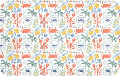 WC mat 80x50 cm - Antislip - Patroon - Wit - Illustraties - Mediterraans - Toiletmat - Vloermat - Douchemat - Toilet tapijt - Toiletmatten