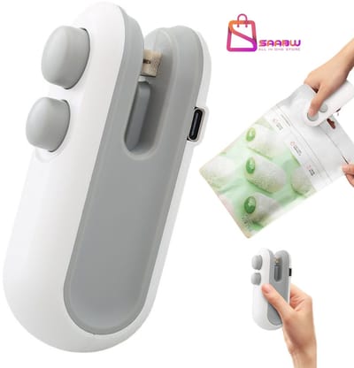 2-in-1 Draadloze Seal apparaat & Folieopener – USB Oplaadbaar – Met Magneet – Compacte Sealer voor Zakjes en Verpakkingen – 64475 - 78243