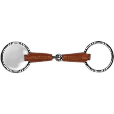 Met leer bekleed 2-rings paardenbit Feeling