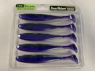Keitech Easy Shiner 5 (12,5 cm) Softbait - 6 stuks Electric June Bug 408T